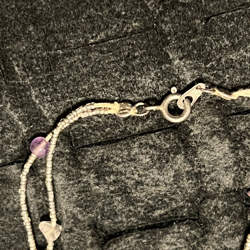 Handcrafted .925 Silver Multi-Gemstone Beaded Ank… - image 4